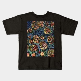 Pescado reef. from an Original reduction Linocut by Geoff Hargraves Kids T-Shirt